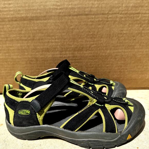 Keen Newport Sandals Hiking Closed Toe Waterproof Rubber Black Yellow Green 6 main image 5
